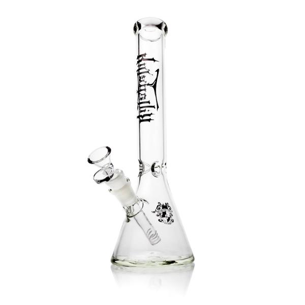 12'' Beaker Ice Water Bong / Tabacco Glass Bongs With Label 5mm Thick