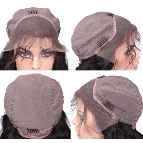 Heat Resistant Front Lace Wigs Natural Wave For Ladies , No Knots