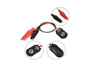 conector de baterías de los componentes electrónicos de los clips de cocodrilo del botón de la batería de la broche 9V