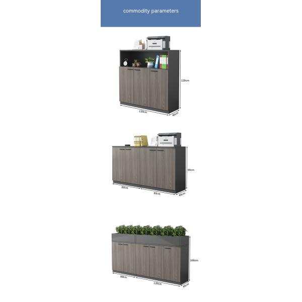 Sturdy and Durable Wooden Shelves Staff Sideboard Storage File Cabinet for Office