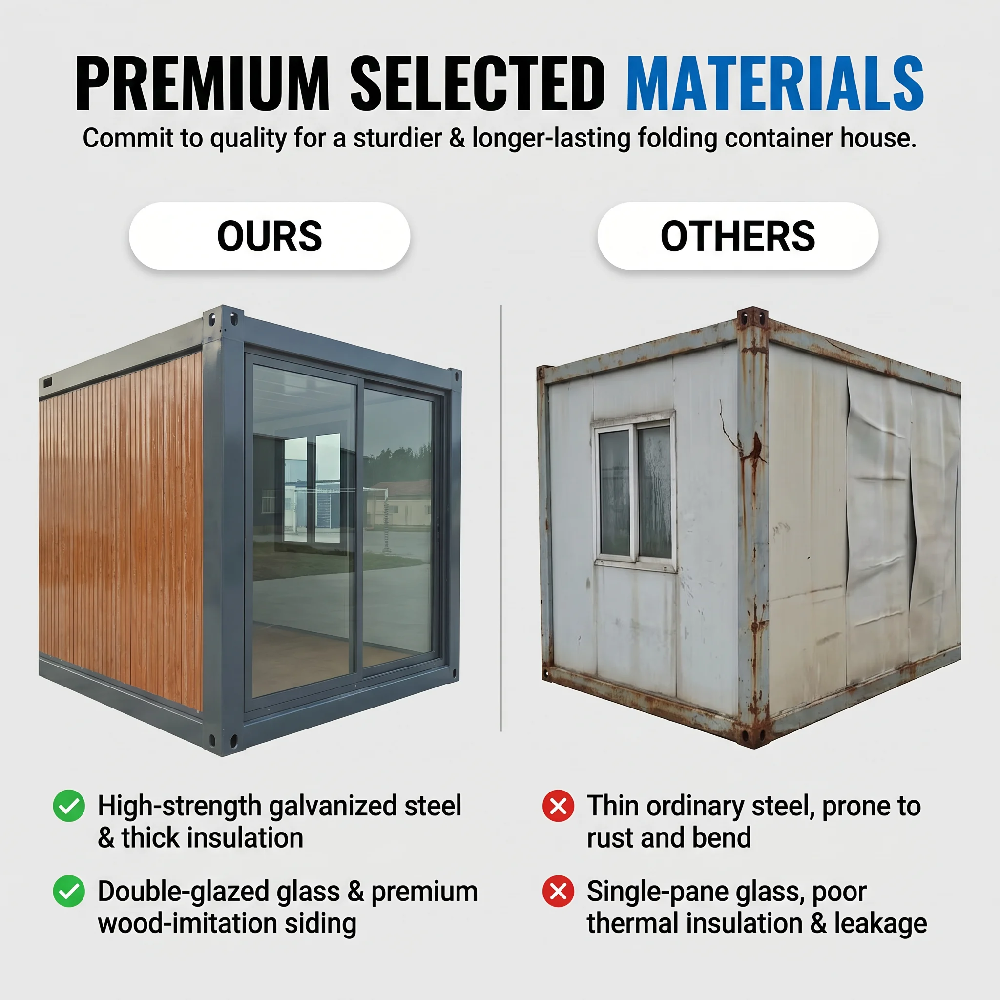Outdoor Glamping Quick Setup Expandable Container Cabin Lightweight Stackable for Camping Site Temporary Accommodation
