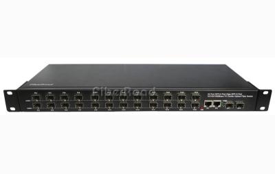 24 Port Fiber Optic managed fiber switches , poe din rail ethernet switch 50HZ - 60HZ