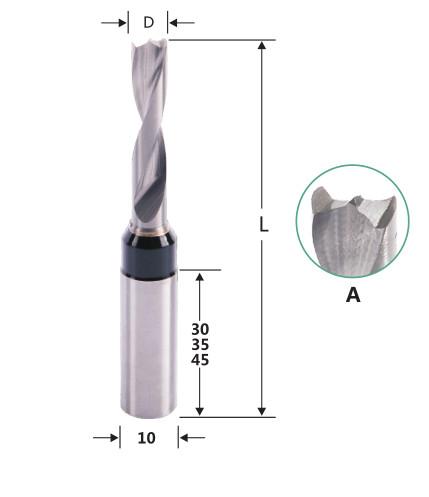 5mm Solid Carbide Blind Hole Drill Bits Shank Length 30mm 35mm 45mm