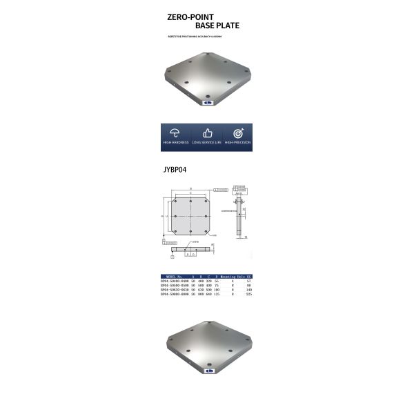 Machinable Fixture Plate Subplate Tooling Plate for Precision Modular Workholding