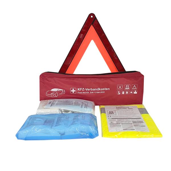 3 in 1 Automotive First-Aid Devices Safety Rescue and On-Road Bag DIN13164-2022 Compliant