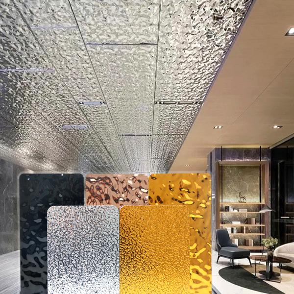 Water Ripple Panel Limited 1220*2440*5/8mm Flame Retardant Bamboo Charcoal Wood Eco-Friendly Bamboo Charcoal Wood Water Ripple Indoor Decorative Panels For Ceiling Restaurant Decorative Panels