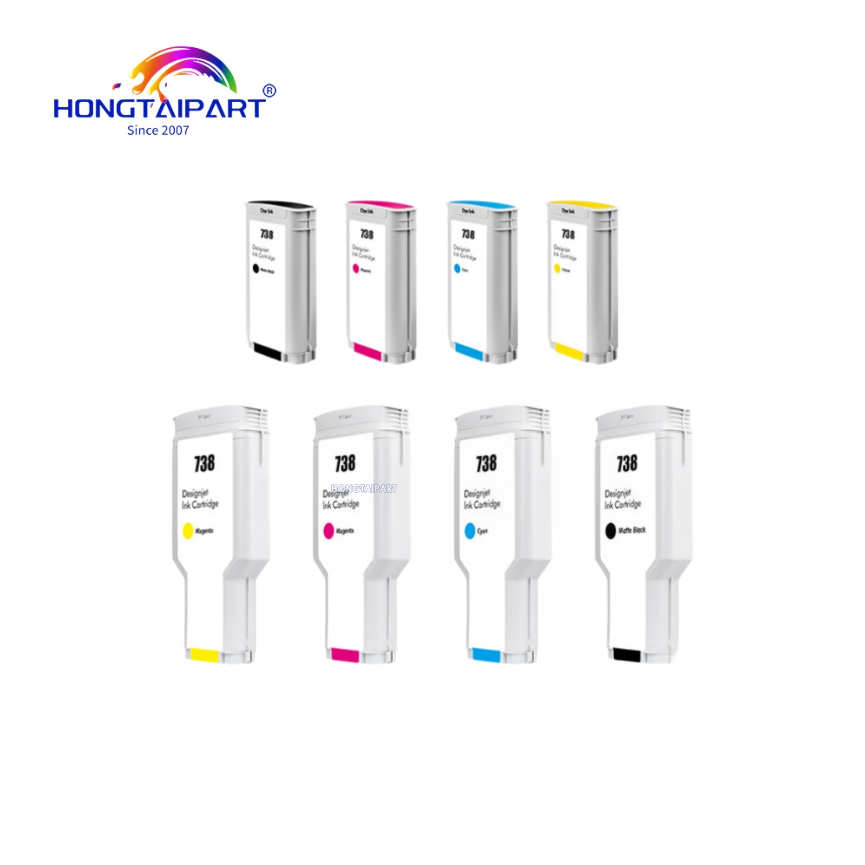 HP 738 Ink Cartridge 300ml For Designjet T850 T950 498P6A 676M6A 676M7A 676M8A