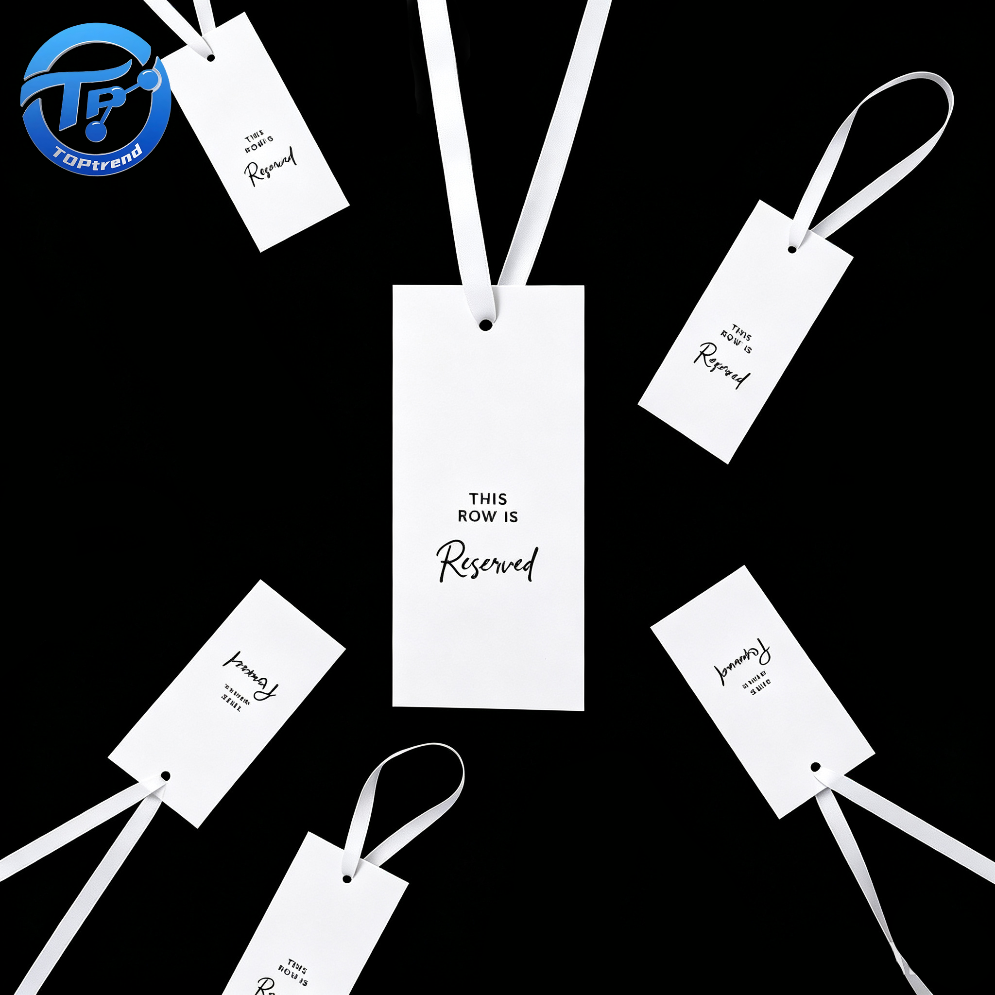 Wedding Seat Custom Acrylic Tags With Ribbon 0.9mm Thickness Practical Functionality