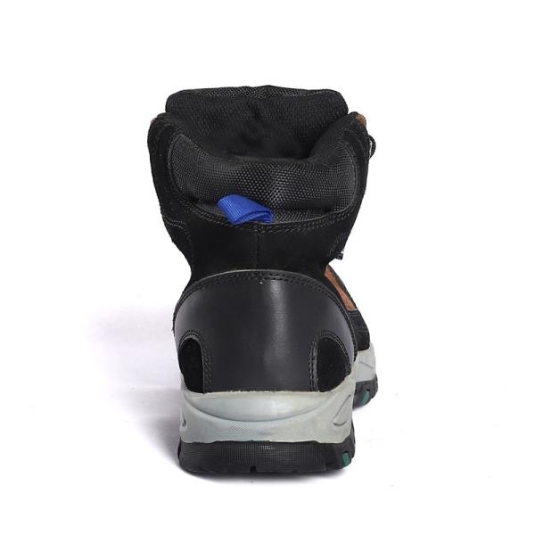 Men'S Frosted Cowhide Steel Toe Steel Sole Heavy Industrial Safety Shoes Anti Smash