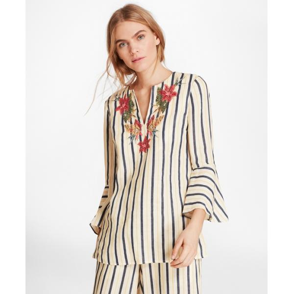 2018 новым верхних частей туники женщин дизайна Флористическ-вышитых мексиканцем Линен