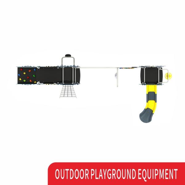 Equipamento de playground de crianças personalizado grande escorrega de plástico crianças ao ar livre