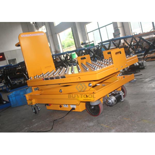 1020×610mm Mobile Lift Tables Mobile Scissor Lift Trolley With Balls 24VDC
