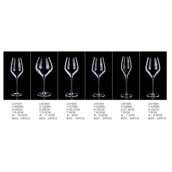 680ml Lead Free Crystal Wine Glasses Hand Blown Crystal Stemless Glasses