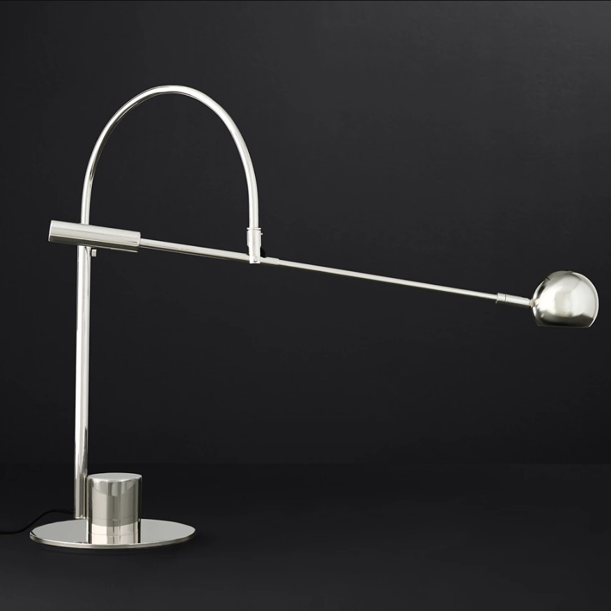 Yihao Classic Modern Copper Body LED Desk Lamp with 2700K Warm White Light and E14 Base for Home Decor