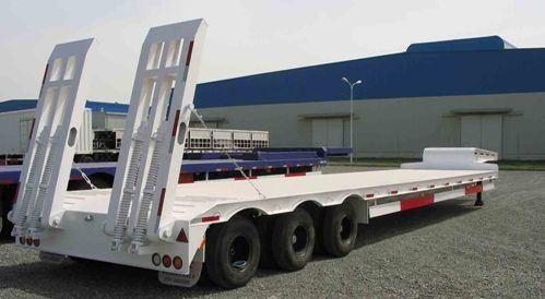 Heavy Mechanical Suspension Lowboy Semi Trailer 100 Ton 4/6 Axles for Equipment Transport