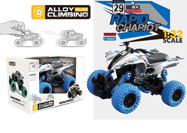 1 : 32 Alloy Climbing Vehicles Big Wheels Children's Play Toys Pull Back Go Power