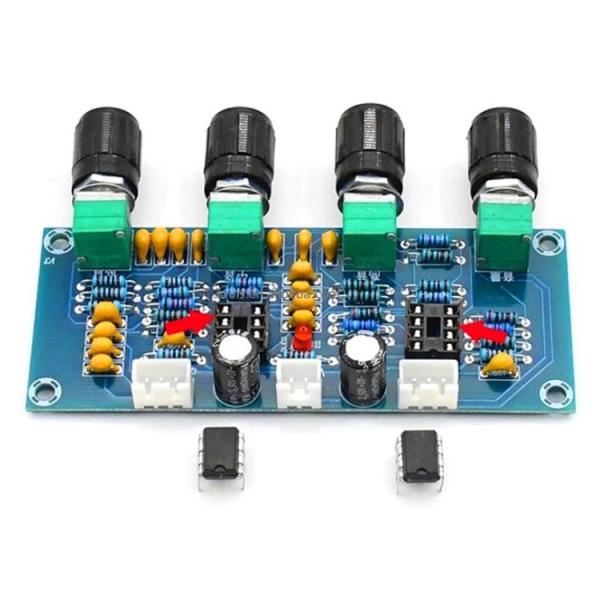 NE5532 Amplifier Audio Module Class D Digital Amplifier with DC12V-24V Input and Treble Bass Volume Adjustment