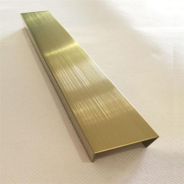 304 Stainless Steel U Shape Tile Trim with Mirror Surface and 3050mm Length for Edge Protection