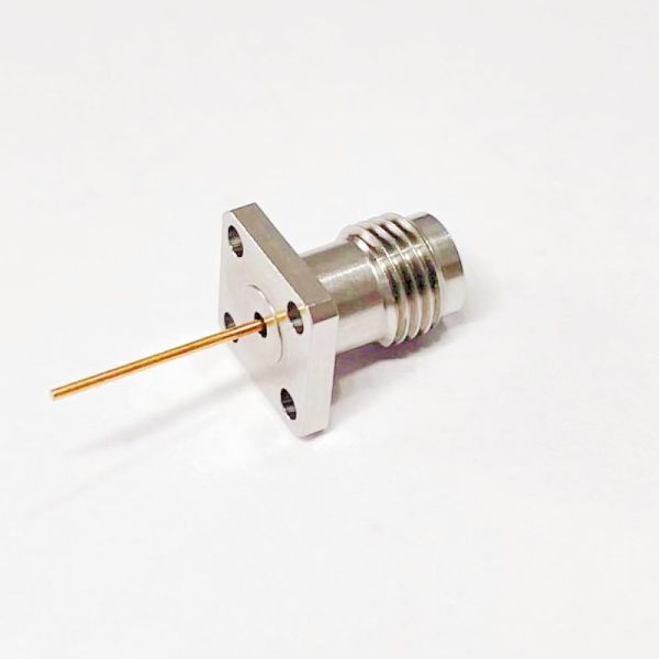 2.92mm (K-Type) Female RF Connector 4-Hole Flange Mount Stainless Steel DC-40GHz