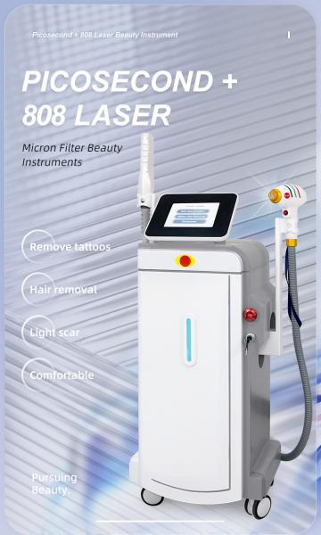 2 In 1 Laser Tattoo Removal Machine 808 Diode Laser 10bar 12bar