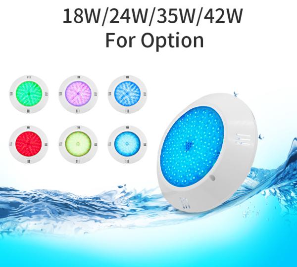 A resina encheu a luz IP68 18W 24W 35W do diodo emissor de luz dos acessórios da luz da piscina