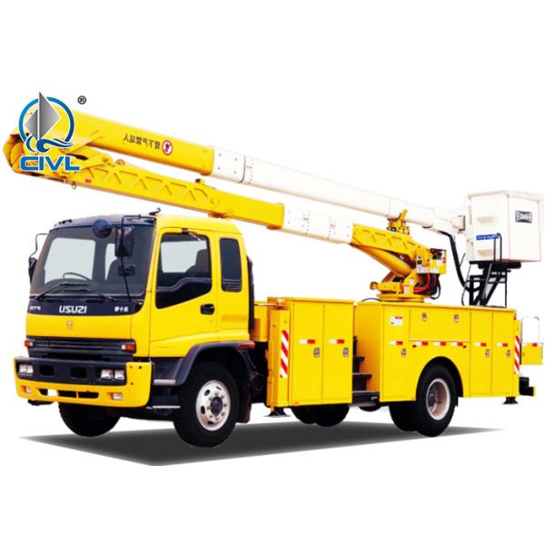 150hp Aerial Work Truck 17m Telescopic Foldable Aero Vehicle Boom Lifter Wheeled Elevator