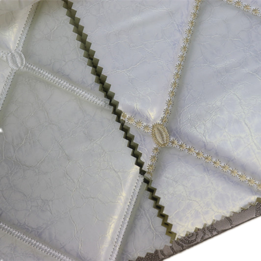 Diamond Stitching Free Sample Abrasion-Resistant Synthetic Embroidered Leather