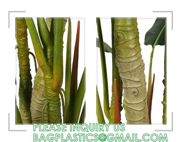 Artificial Bird of Paradise Plants 6 Ft Fake Tropical Palm Tree with Trunks in Pot and Woven Seagrass Belly Basket