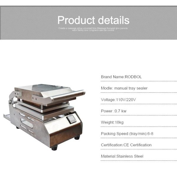 peso del sellador 20kg del vacío de la comida de la cocina de la bandeja de la empaquetadora de sello 304SS