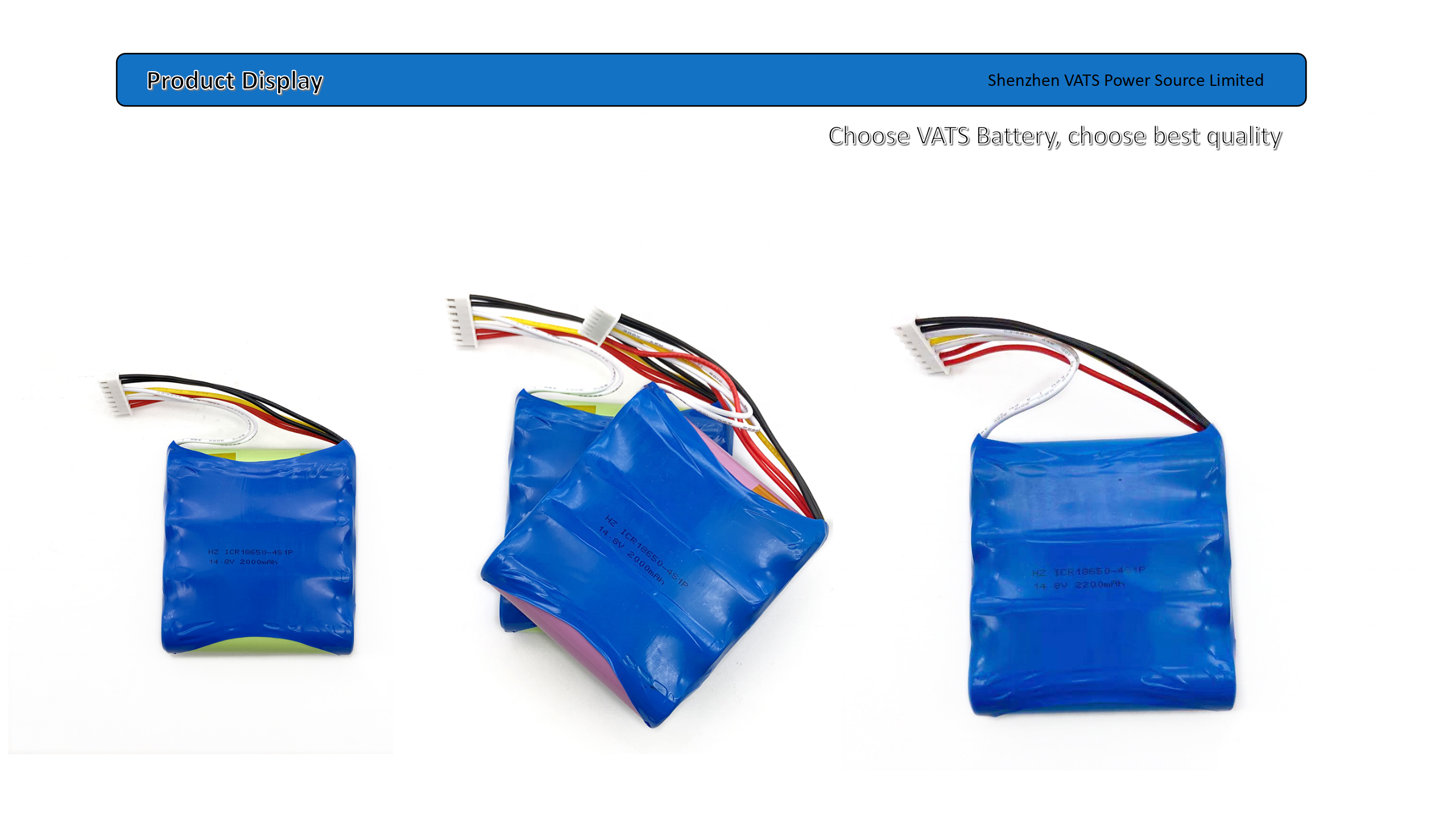 Factory 18650 4S1P 14.8V 2000mAh Li-ion Battery Pack with PCB Protection for Power Tools