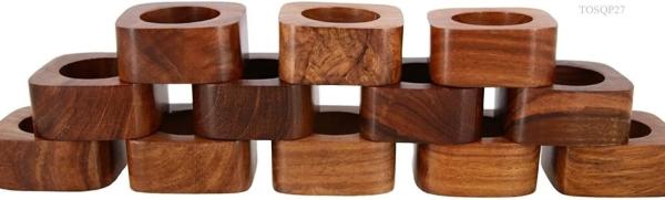 Weddings Dinner Items Table Decoration Wooden Napkin Ring For Parties Household