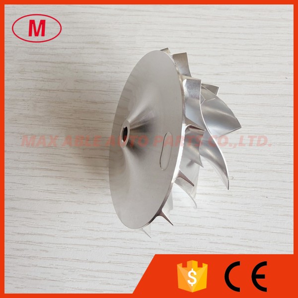 RHF5 reverse 46.50/60.00mm 7+7blades high performance turbocharger milling/aluminum 2618/billet compressor wheel