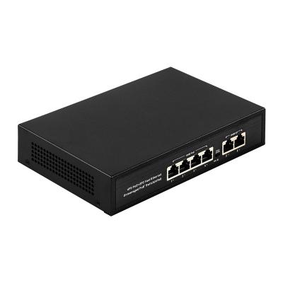 Comutação de rede não gerenciada de 60 W 6 Porta 10/100M Portas LAN Entrada AC 250-M PoE