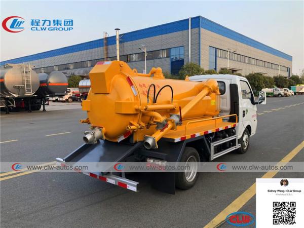 2 toneladas de Dongfeng Tuyi 4x2 LHD limpam o caminhão da sução do esgoto