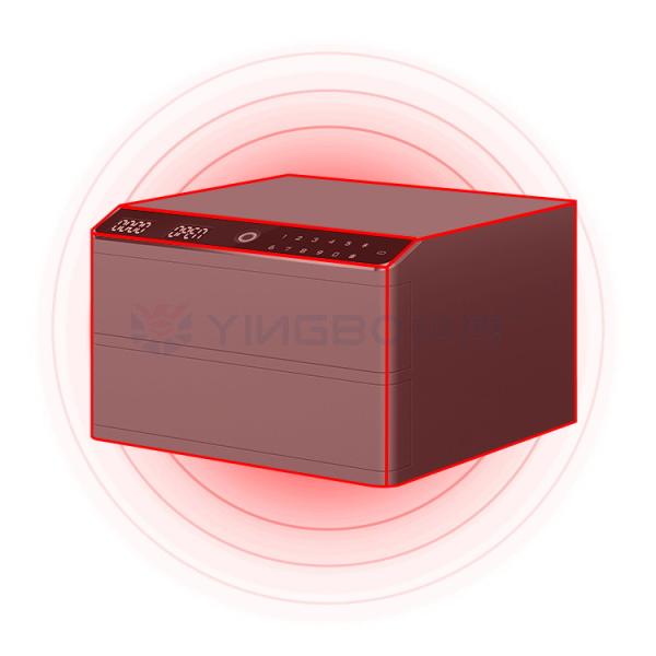 Fire Safe Jewelry Box Double Layers Solid Steel Jewelry Safe Box With Auto Open