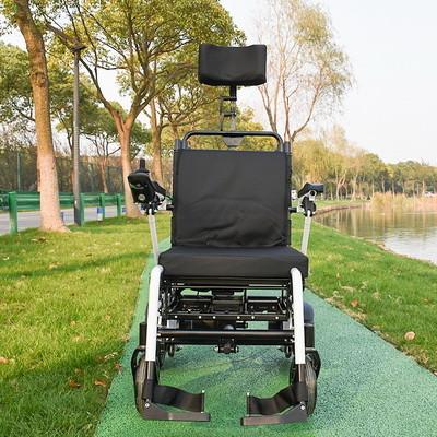 Collapsible Electric Wheelchair Brush Motor Light Foldable For Disabled Elderly
