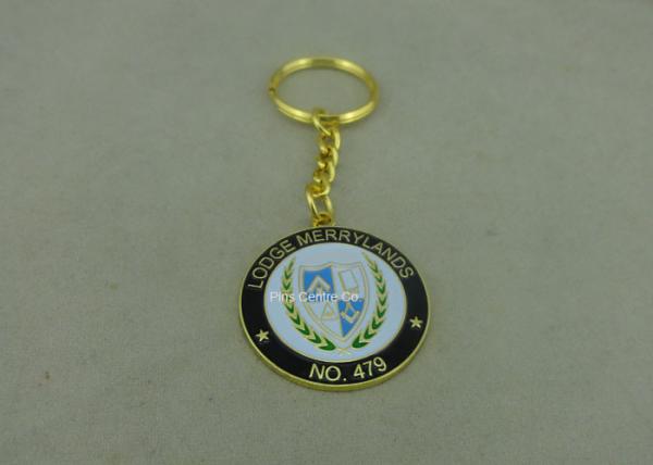 Mini Promotional Keychain for School , Customized Antique Silver Baseball Key Rings