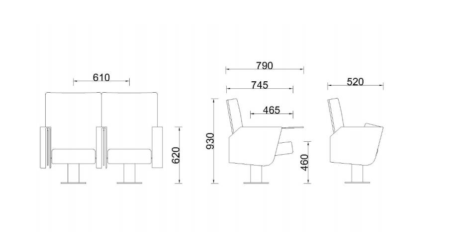 Ergonomic Luxury Comfortable Auditorium Seating With Aisle Panels For Auditoriums And Cinemas