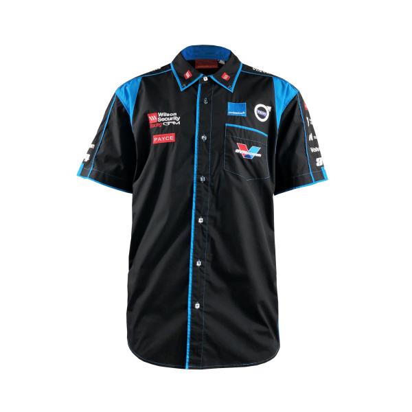 Camisa de corrida de carro de manga curta 100% poliéster camisas de motocross respiráveis