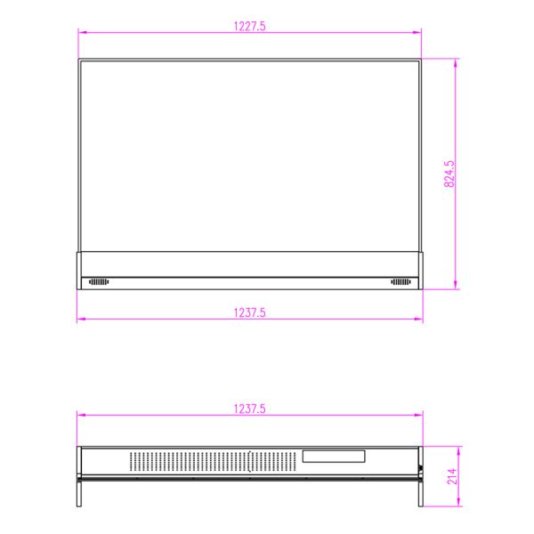 4k Hd Touch Ultra Thin Desktop High Resolution 55-inch desktop transparent oled tv screen