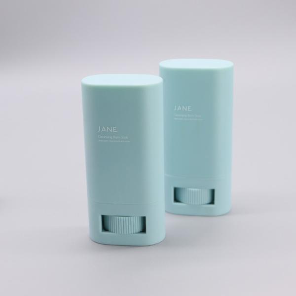 Industrial Cosmetic Oval Lotion Bar Stick Refillable Plastic Purple Lipbalm Tube Twist up Deodorant Container 5g 15g 20g