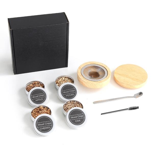 Kit de coctelería de madera de venta caliente con caja de madera de madera de primera calidad y herramientas esenciales de barra