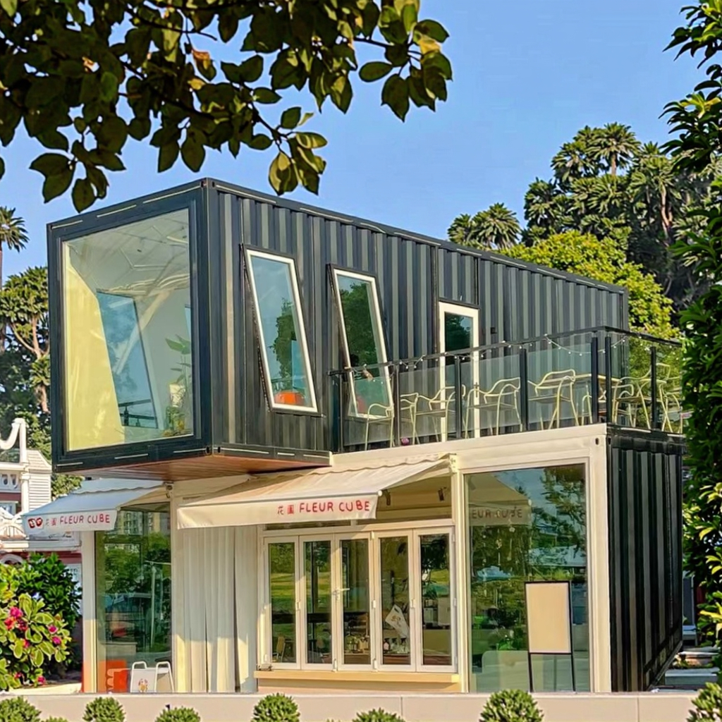 Modified Shipping Container House Wooden Steel Sandwich Panel Material for Office School Hotel Living Room Bedroom Use