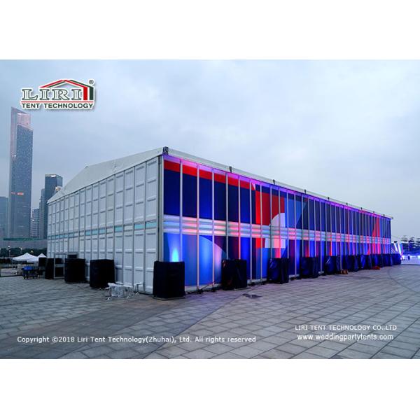 Luxury Two Storey Tent With Glass Walls For Car Launch Events 20 Years Life Span