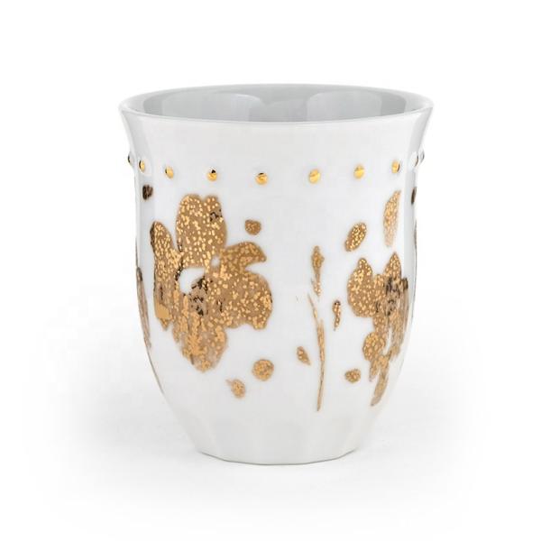 Керамическая кофейная кружка Порцелановая повседневная кружка Золотая ручка