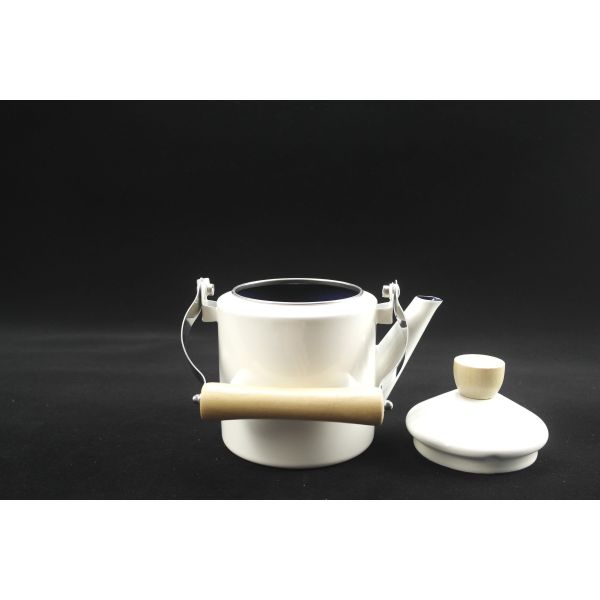 Enamel Coffee Pot Pour Over Milk Water Jug Pitcher Barista Teapot Kettle 304 Stainless Steel Rim Capacity 1250ml 1400ml