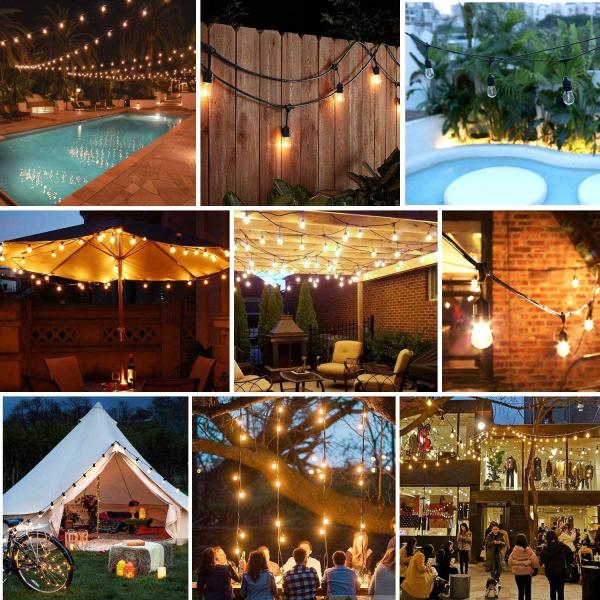 Vintage Style Outdoor LED Festoon Lights Waterproof Ambiance Patio