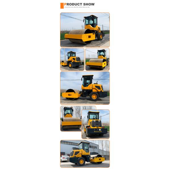 88 kw YUNNEI Engine HQ-YL8000 8 Ton Vibratory Road Roller for Asphalt Construction