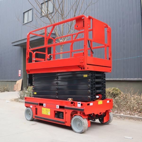 Electric Hydraulic Self-propelled Scissor Lift Platform 12m 320kg Load Capacity