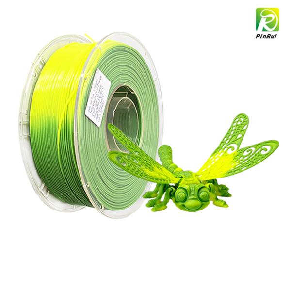 PINRUI 3D Printer Filament, Temperature Color Change PLA Filament 1.75mm, Neatly Wound 3D Printing Filament,
